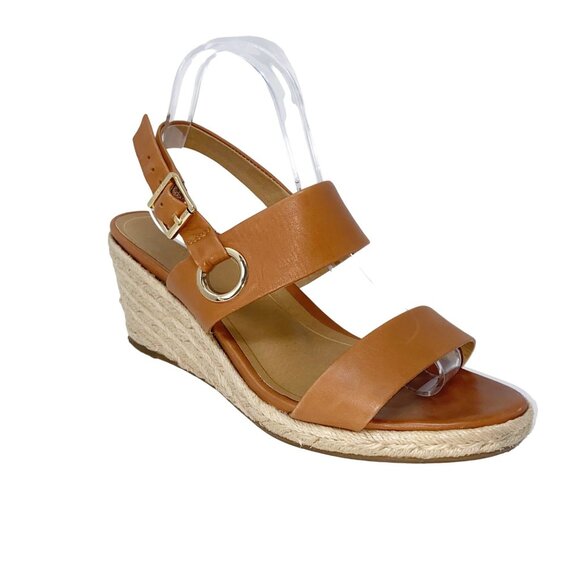 Vionic Tulum Vero Leather Wedge Sandals Size 10 - Picture 1 of 8